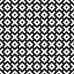 Seamless abstract black and white geometric pattern