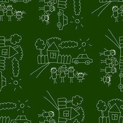 Blackboard. School. Seamless vector pattern