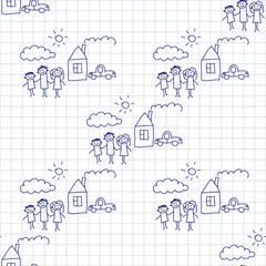 Seamless colorful vector pattern. 