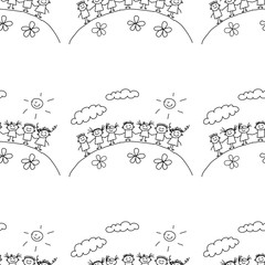 Seamless colorful vector pattern.