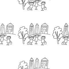 Seamless colorful vector pattern.