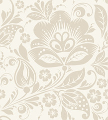 Vector Floral vintage rustic seamless pattern