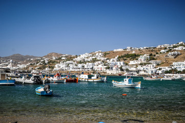 Fototapeta na wymiar Greek fishing harbour
