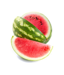 cut water melon isolated on white