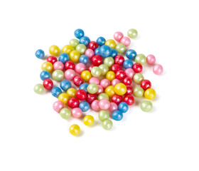 sugar pearls isolated on white