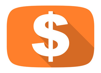 dollar flat design modern icon