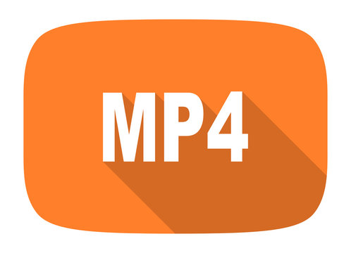mp4 flat design modern icon
