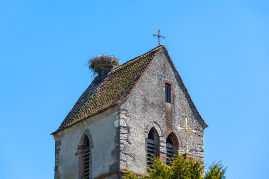 Nest of Stork on top of Chapel