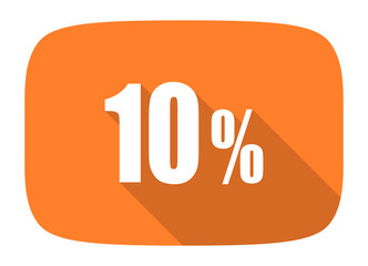 10 percent flat design modern icon