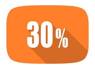 30 percent flat design modern icon