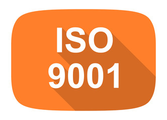 iso 9001 flat design modern icon