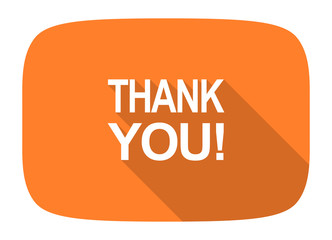 thank you flat design modern icon