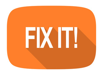 fix it flat design modern icon