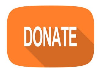 donate flat design modern icon