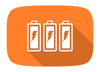 battery flat design modern icon