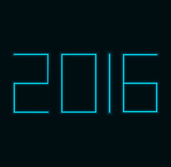 vector modern 2016 New Year background.