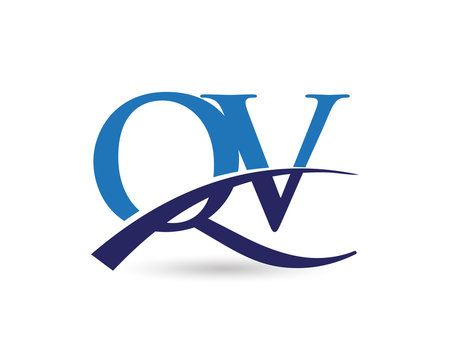 QV Logo Letter Swoosh