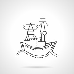 Harbor abstract line vector icon