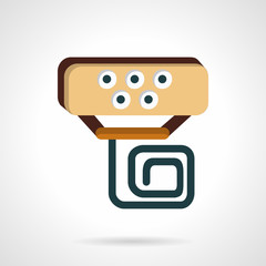 Handlebar device flat vector icon