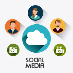 Fototapeta premium Social media design.