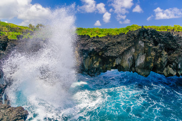 Spectacular ocean view on the Road to Hana, Maui, Hawaii, USA