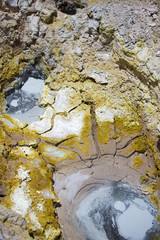 Detail of geyser activity at the Solar de Manana, Bolivia