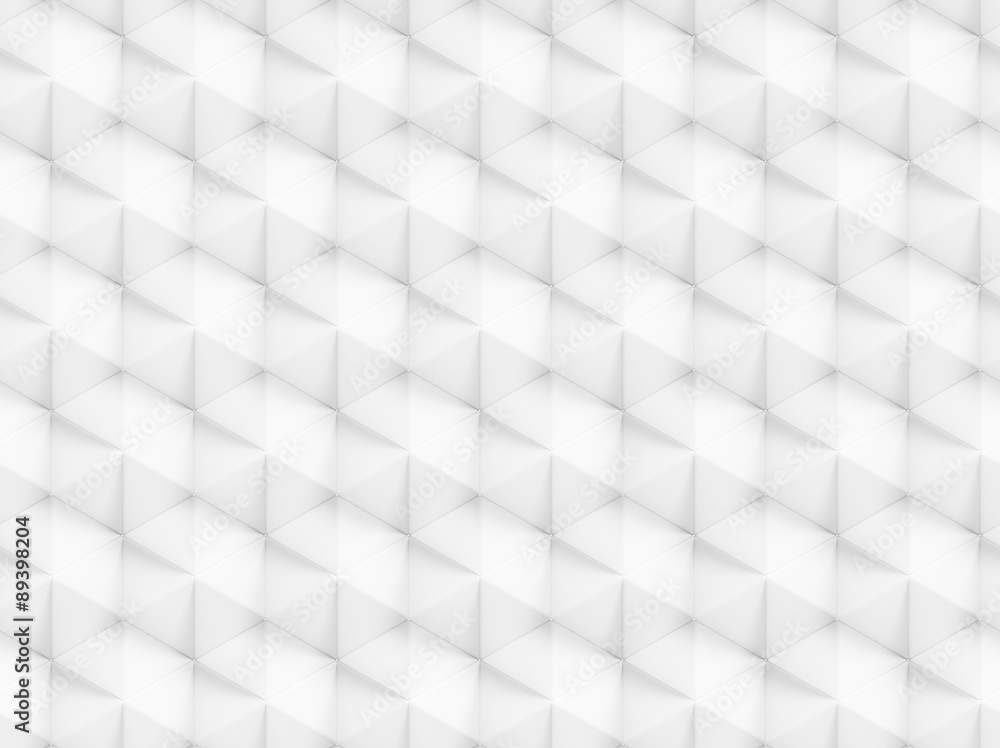 Aufkleber abstract white polygonal 3d seamless pattern - facet geometric structure background