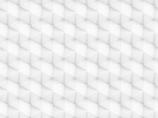 Abstract white polygonal 3D seamless pattern - facet geometric structure background