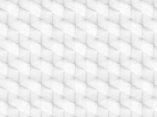 Fotobehang Abstract white polygonal 3D seamless pattern - facet geometric structure background © 123dartist