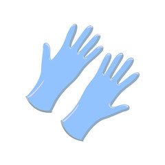 ゴム手袋（青）