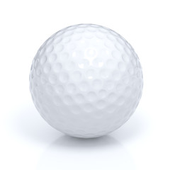 Isolated golf ball with clipping path