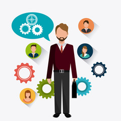 Business teamwork design.