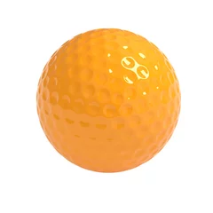 Crédence de cuisine en verre imprimé Sports de balle Balle de golf isolée avec un tracé de détourage
