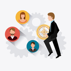 Business teamwork design.