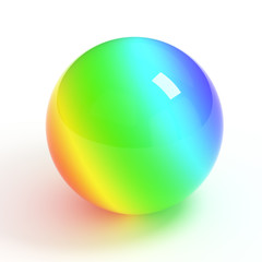 Rainbow ball isolated with clipping path