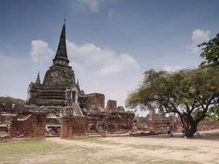 Obraz premium Ayutthaya Thailand - ancient city and historical place. Wat Phra Si Sanphet
