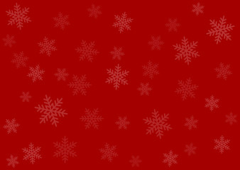 Roter Verpackungspapierhintergrund der frohen Weihnachten mit Schneeflocken