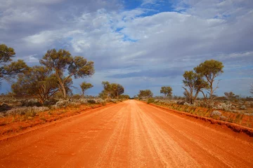 Peel and stick wall murals Australia Outback road