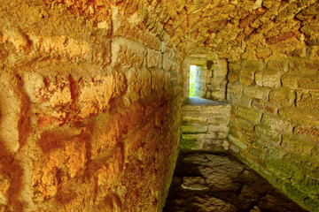 Fototapeta na wymiar A room in the old fortress