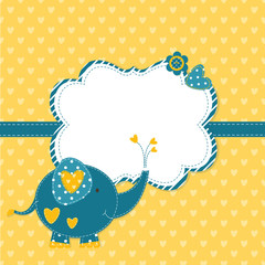 Baby shower with cute elephant