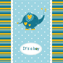 Baby shower with cute elephant