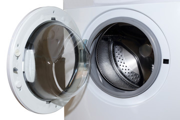 white washing machine for housework clothes cleaning