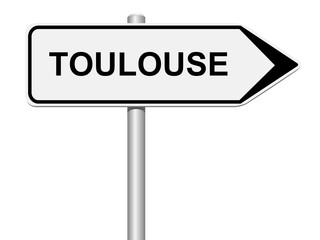 Panneau direction Toulouse