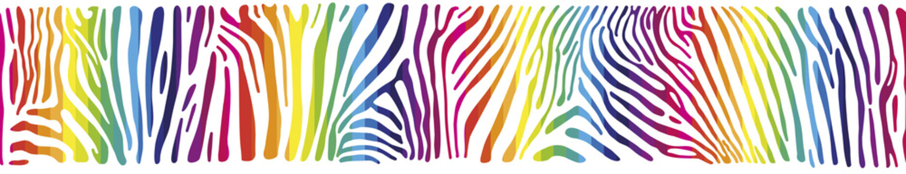 Background with Zebra skin in the rainbow colors