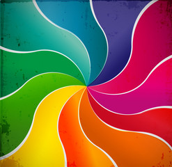 Curved lines abstract rainbow background