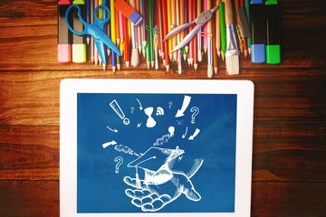 Composite image of education doodle