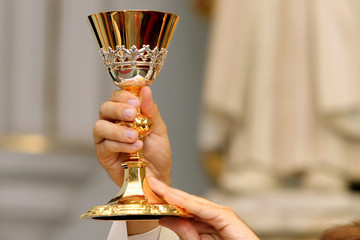 Priest celebrate a mass at the church