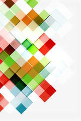 Square shape mosaic pattern design. Universal modern composition