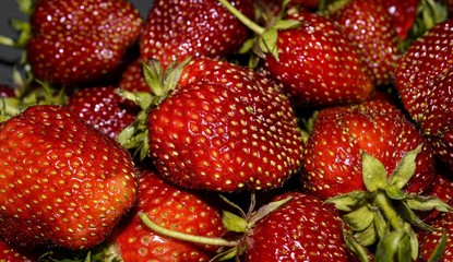 strawberries in the background