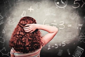Composite image of school doodles